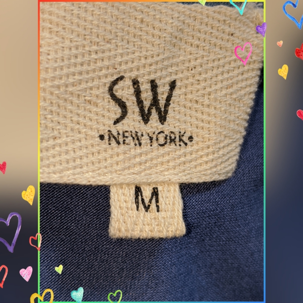 SW *NEW YORK* TIE DYED WHITE EMBROIDERED TANK TOP - Picture 4 of 6